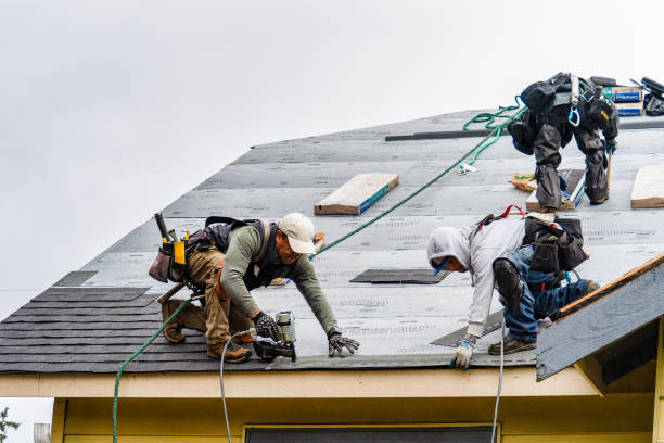 Professional Gutter Installation technician working in Pleasant Hill, OH